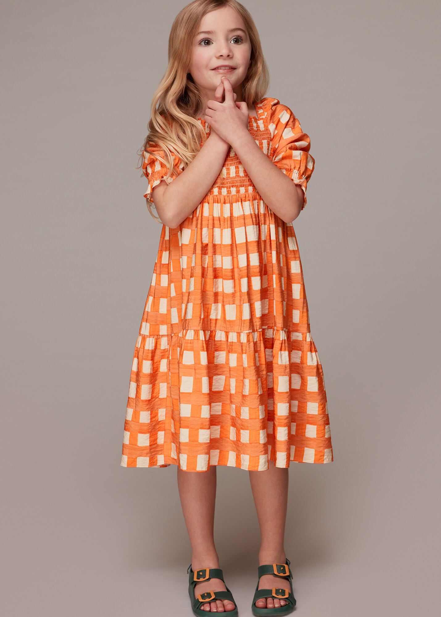 Smocked bodice sundress top