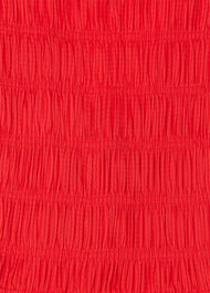 Petite Shirred Bodice V Neck Dress