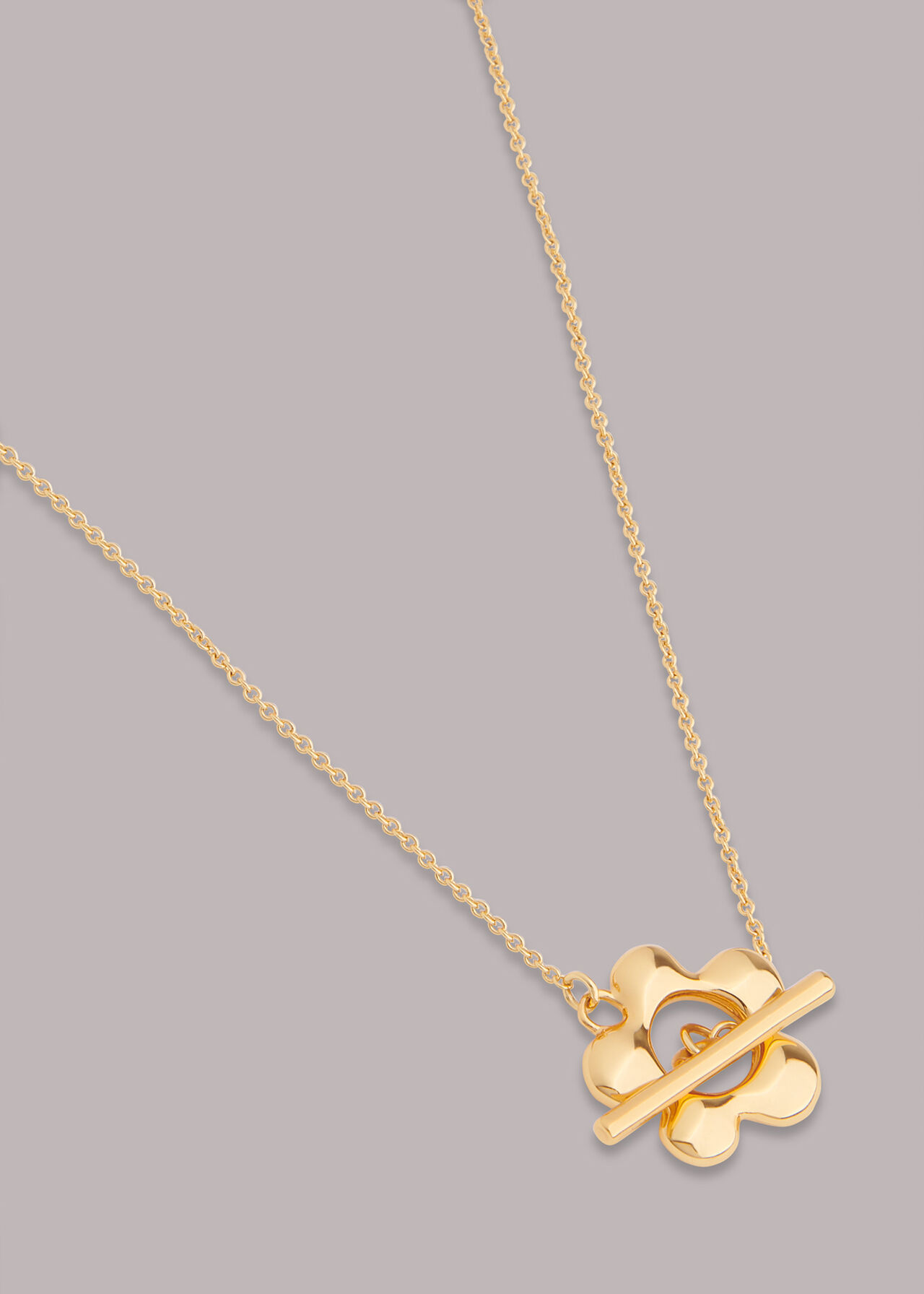 T Bar Flower Necklace