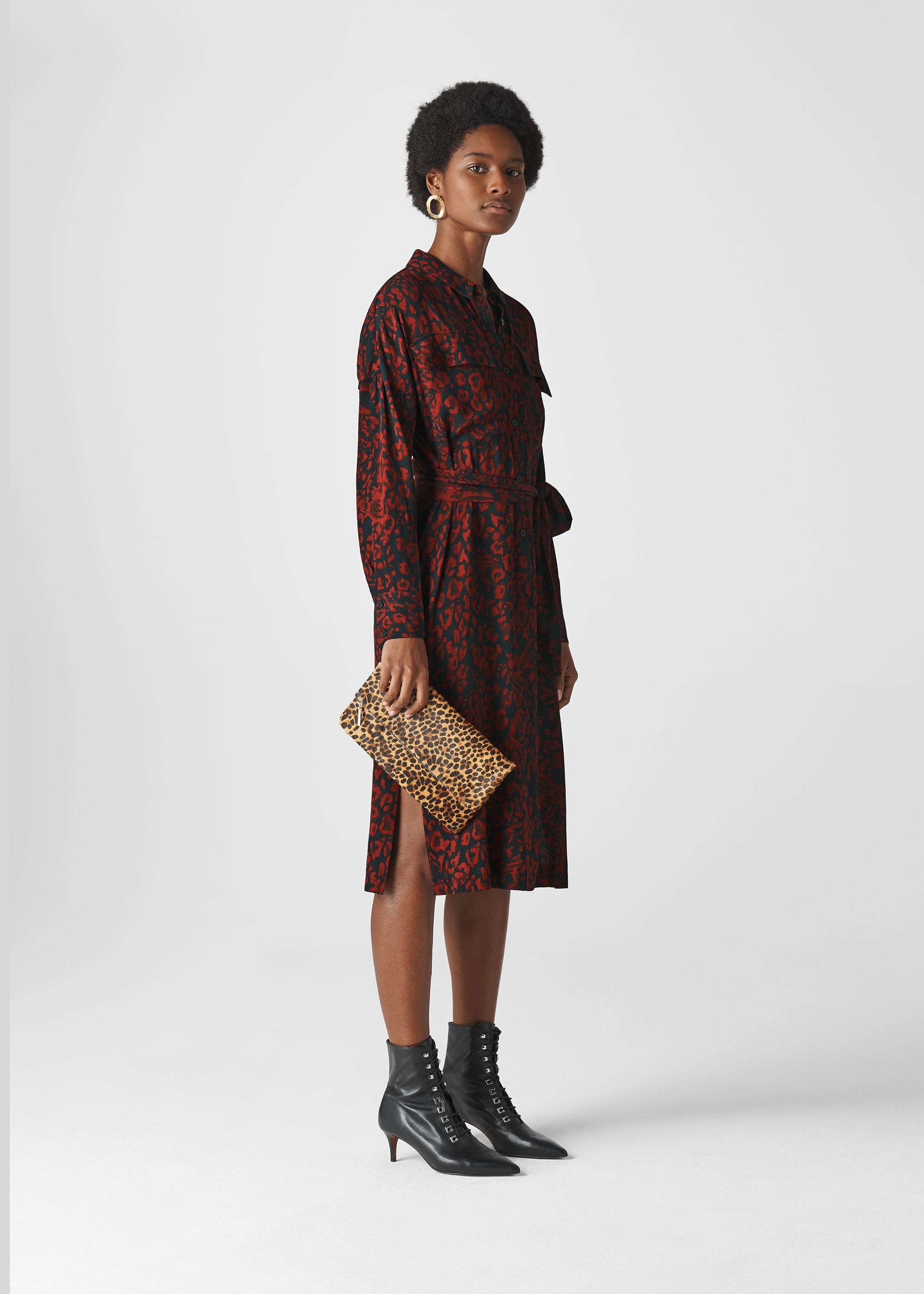 Whistles red jungle hot sale cat dress