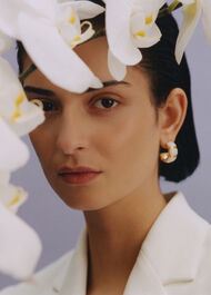 Enamel Hoop Earring