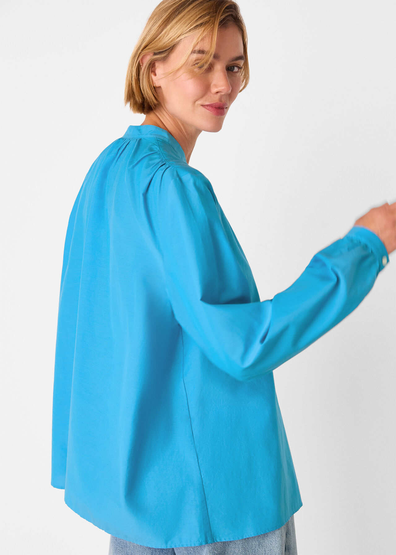 Silk Cotton Trapeze Shirt