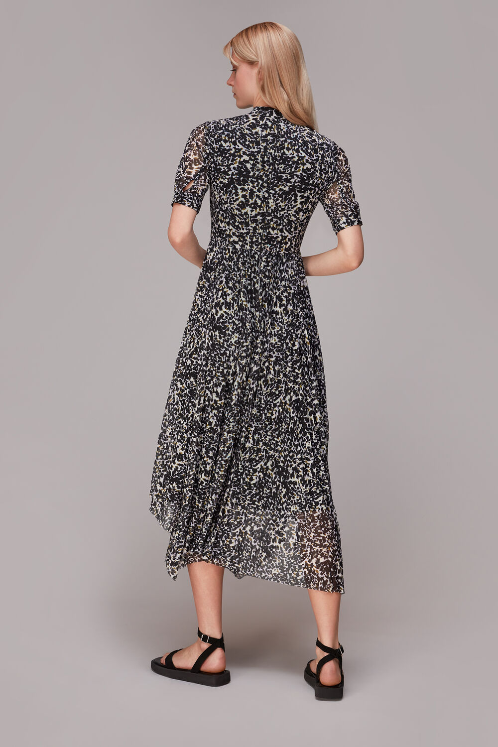 Smudge Cheetah Mesh Dress