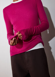 Wool Mix Jersey Crew Neck