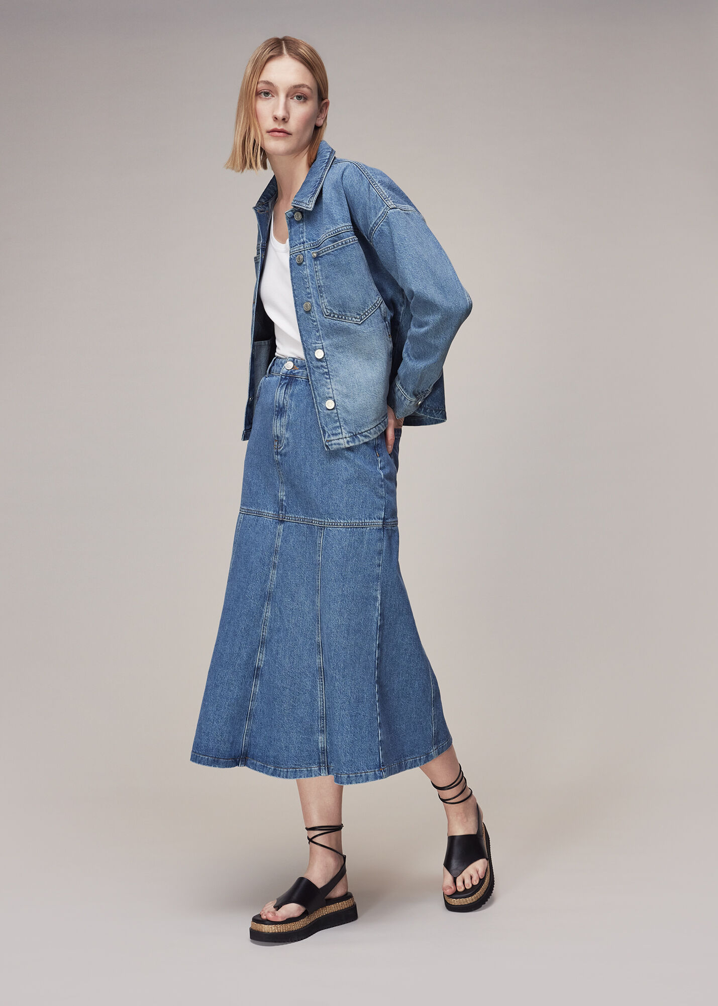 Denim Ella Denim Jacket | WHISTLES | Whistles US |
