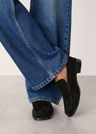 Mora Suede Square Toe Loafer