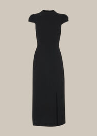 High Neck Textured Dress