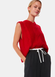 Crepe Waistband Detail Trouser