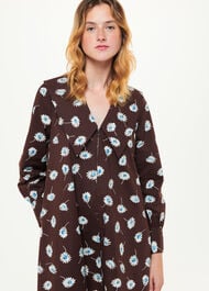 Watercolour Daisy Poplin Dress