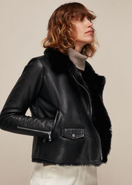 Faux Fur Lined Agnes Biker