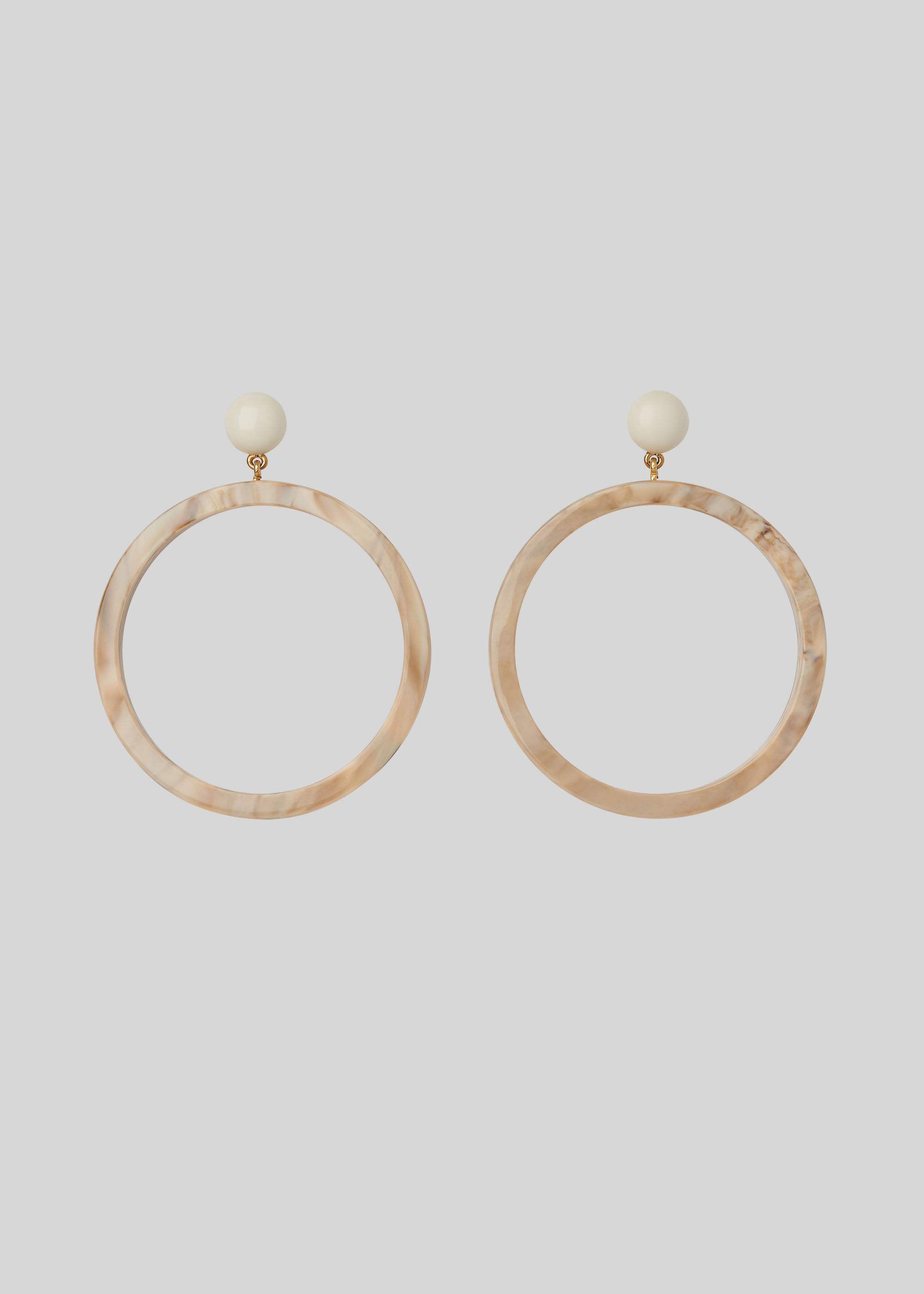 Large Ring Resin Earrings