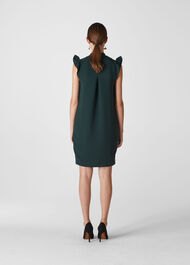 Safia Crepe Dress Dark Green