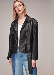 Sophia Oversized Leather Biker
