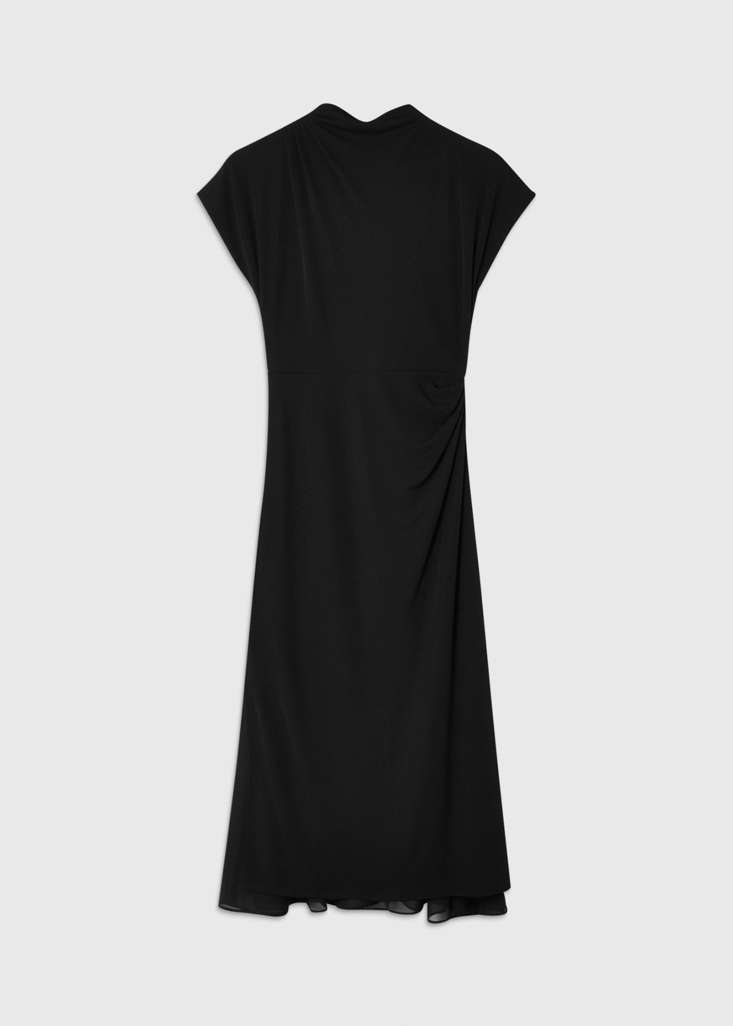 Black Jersey Sheer Underlayer Dress | WHISTLES | Whistles US |