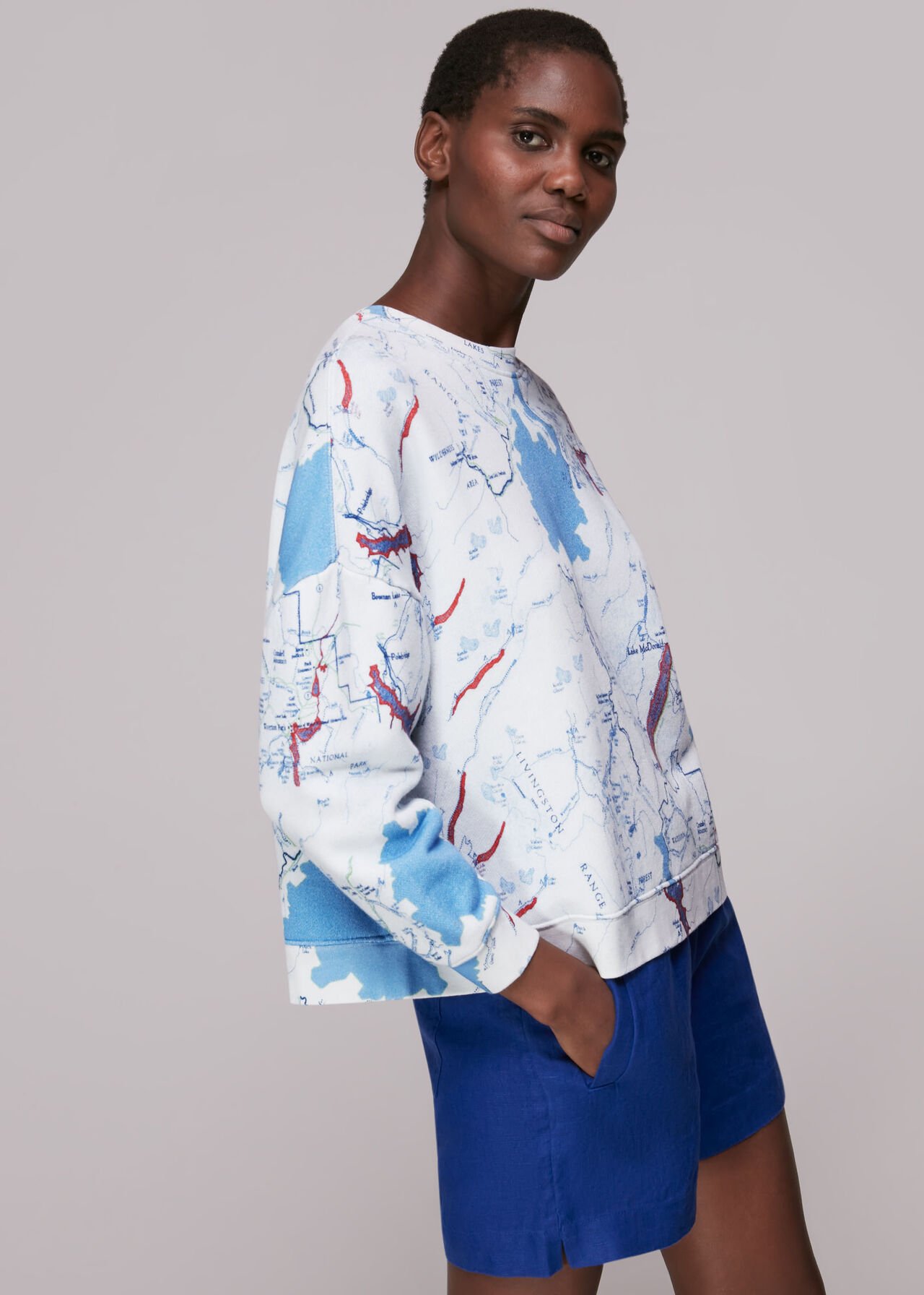 Map Print Sweatshirt