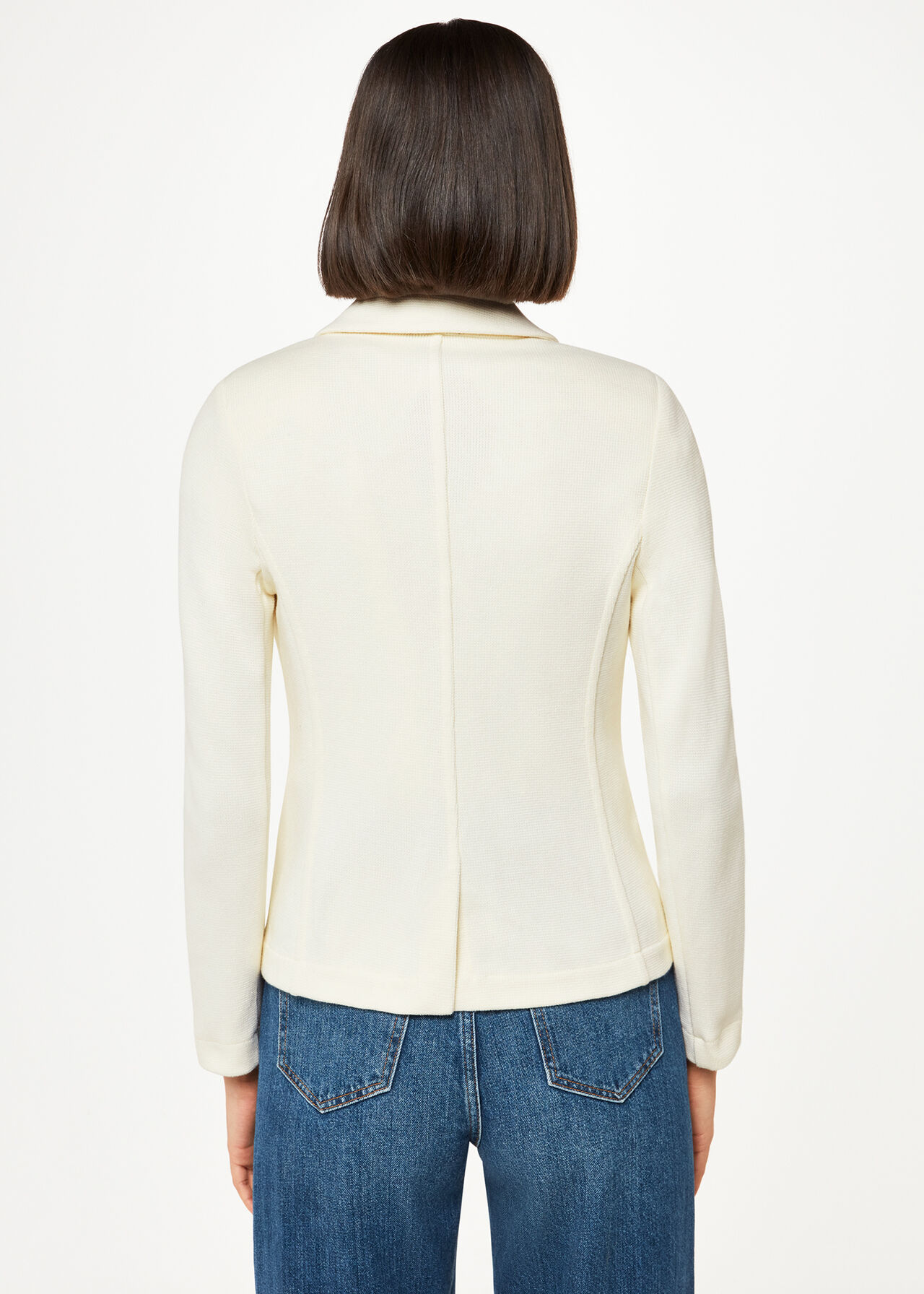 Slim Jersey Jacket Ivory