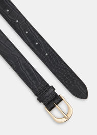 Shiny Croc Belt