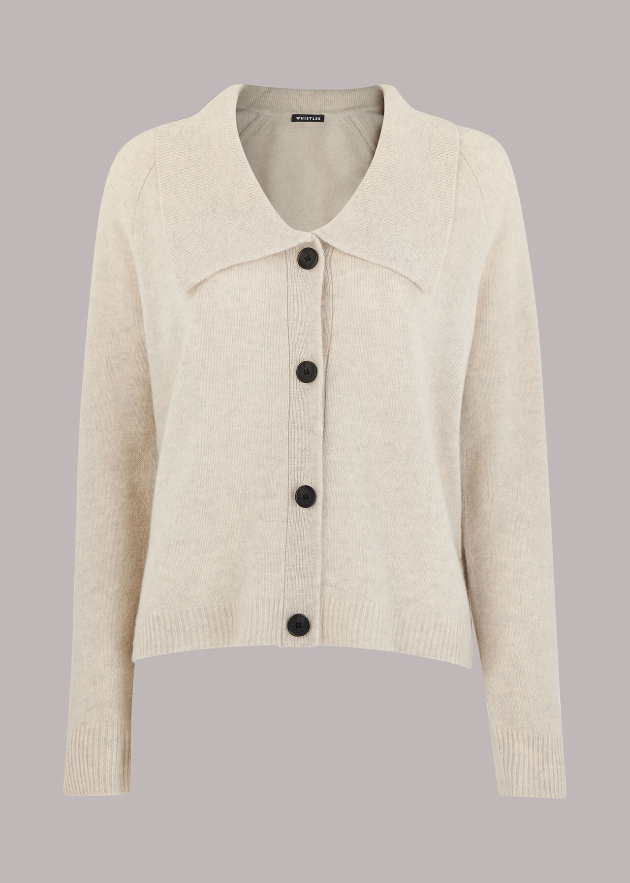 Collar Detail Wool Cardigan