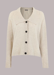 Collar Detail Wool Cardigan