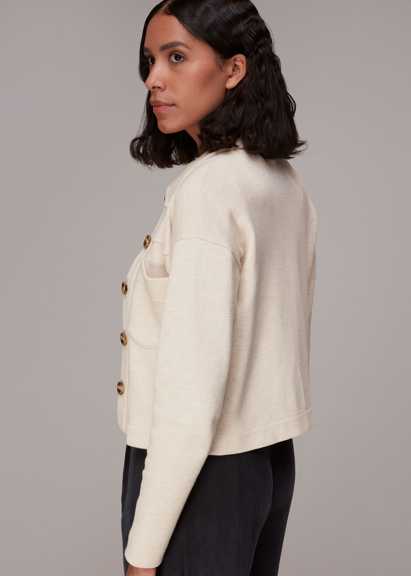 Oatmeal Utility Jersey Jacket WHISTLES Whistles