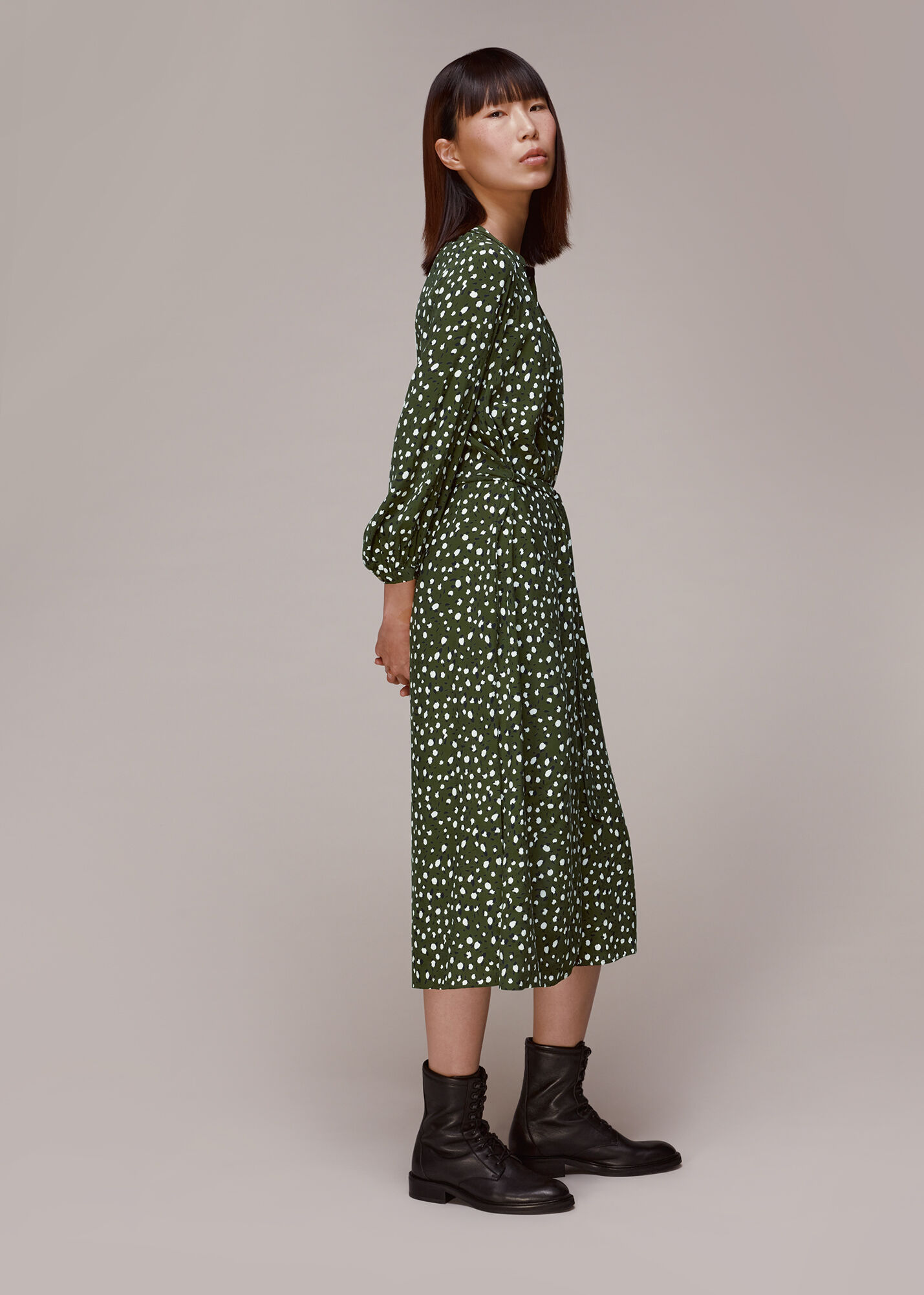 Whistles green midi dress clearance