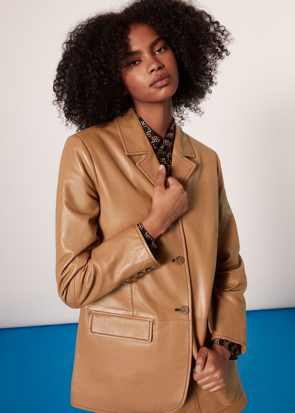 Stevie Leather Blazer