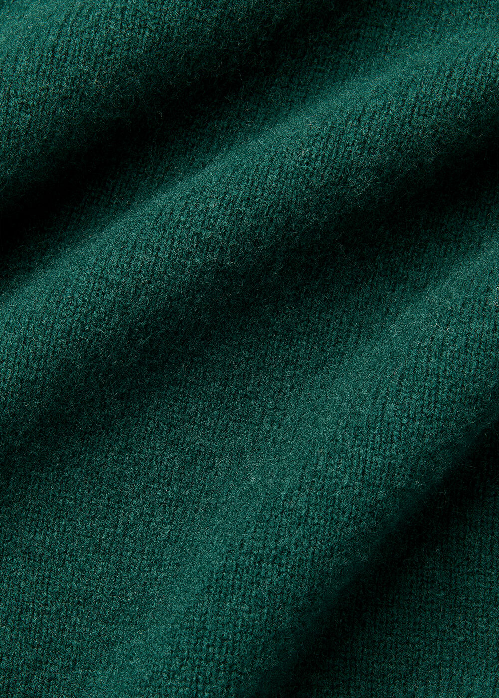 Wool Roll Curved Hem Knit