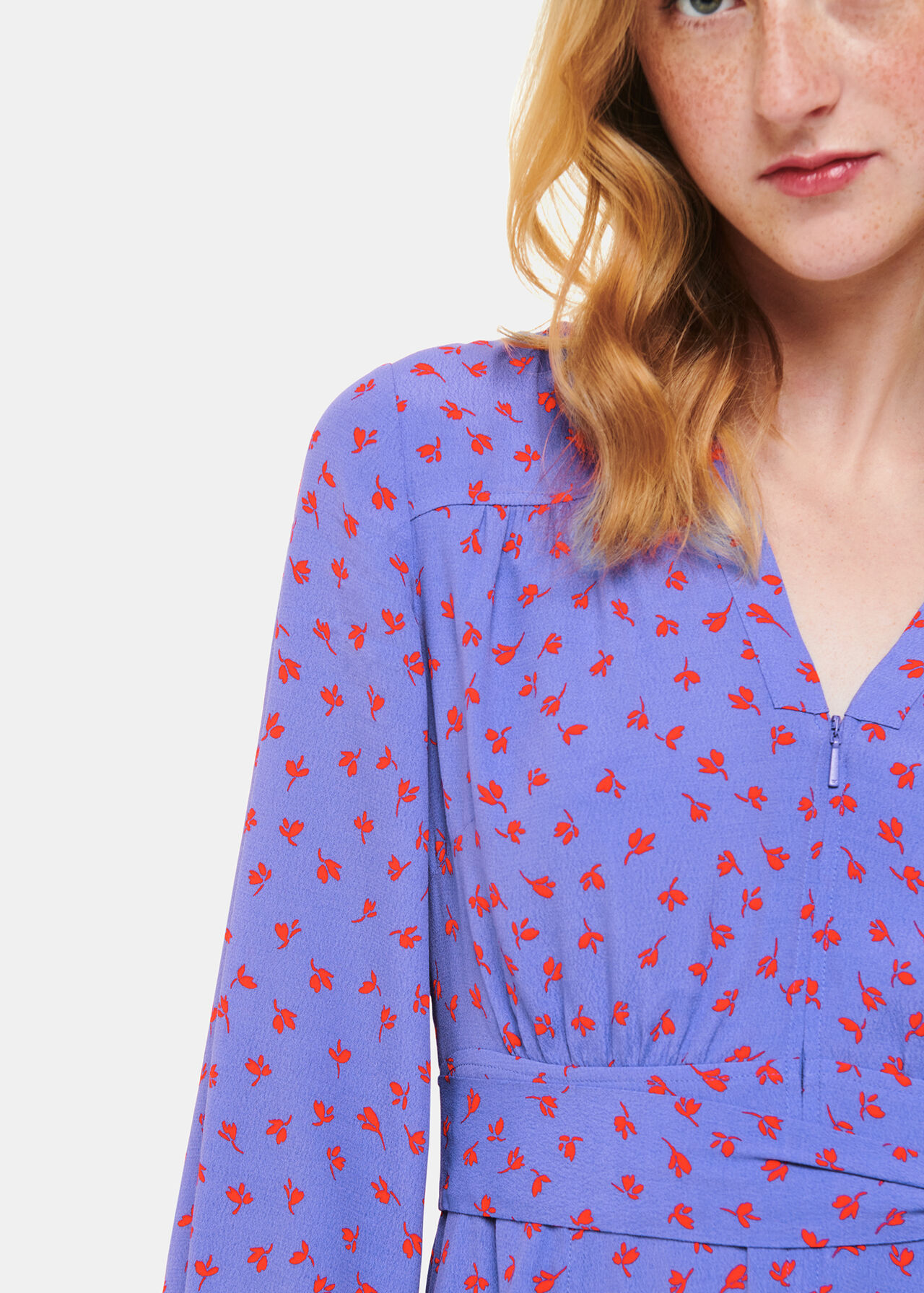 Scattered Petals Print Dress