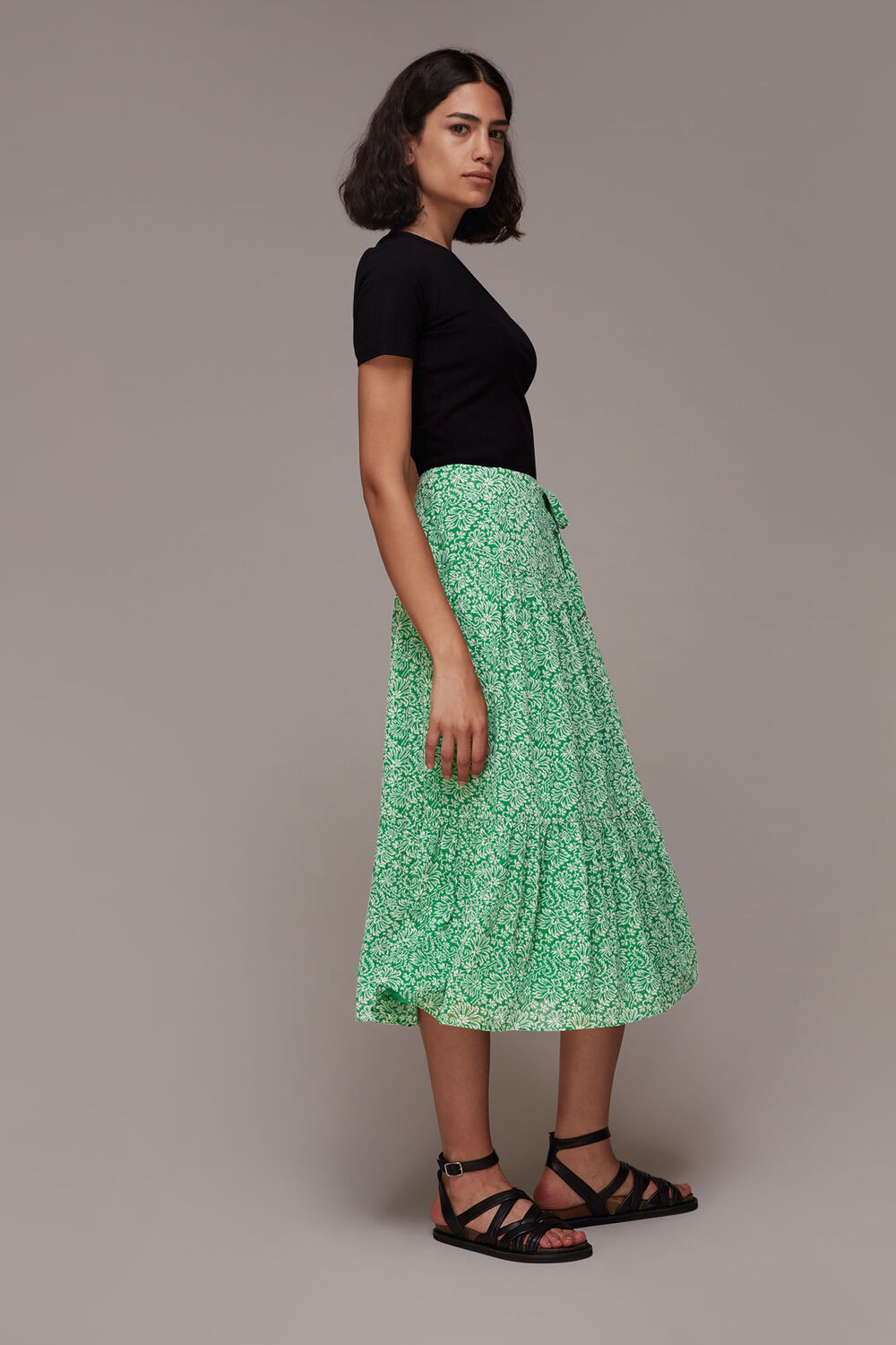Indo Floral Wrap Skirt