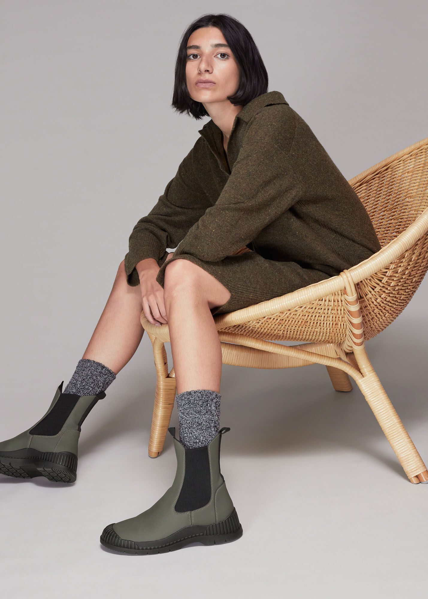 Khaki boots top