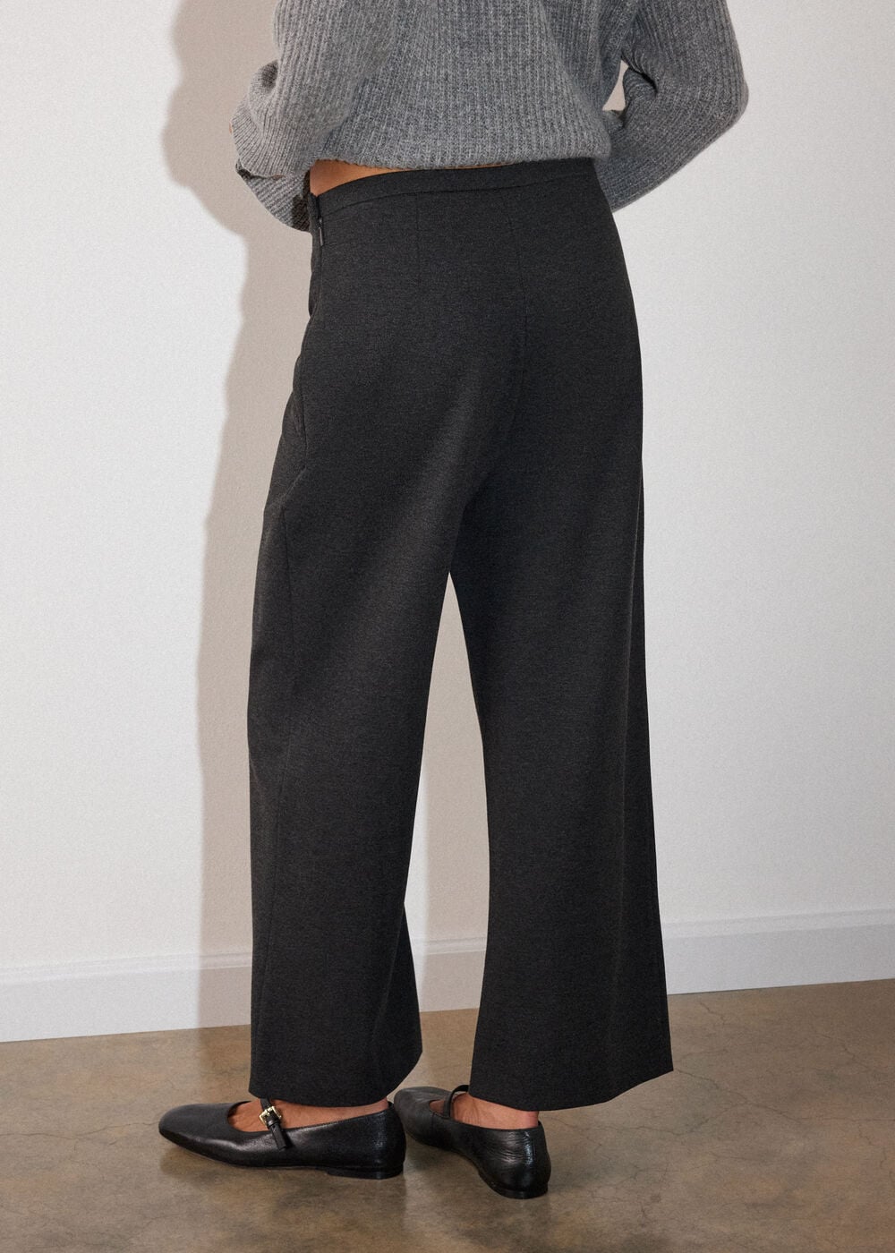 Grey Marl Camilla Wide Leg Trouser