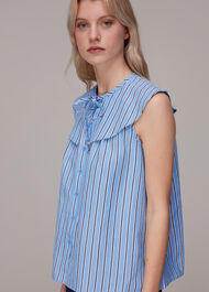 Maggie Stripe Collar Top