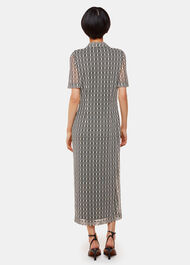 Link Check Mesh Shirt Dress