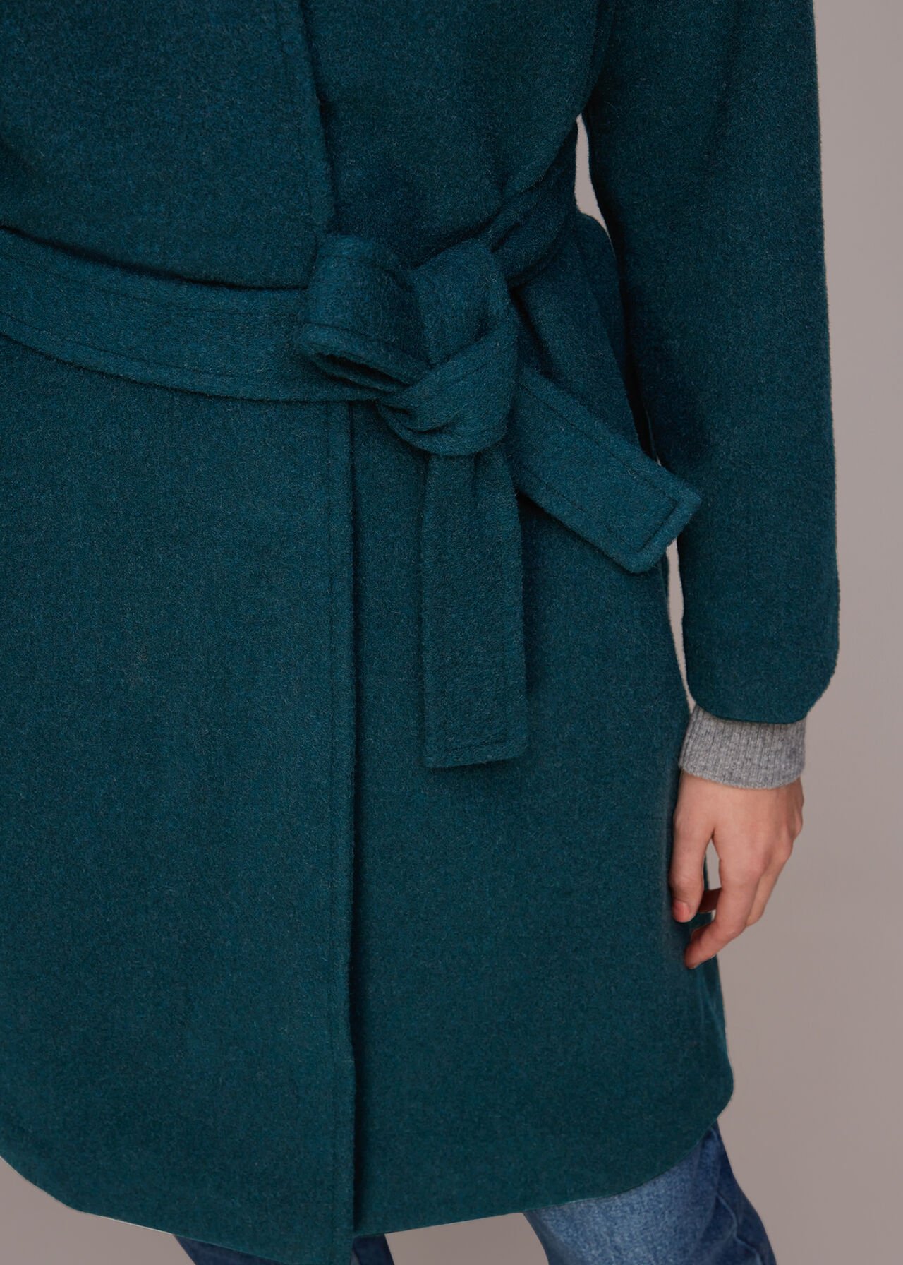 Clara Funnel Neck Wool Coat