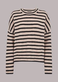 Stripe Ribbed Crew Neck Jumper