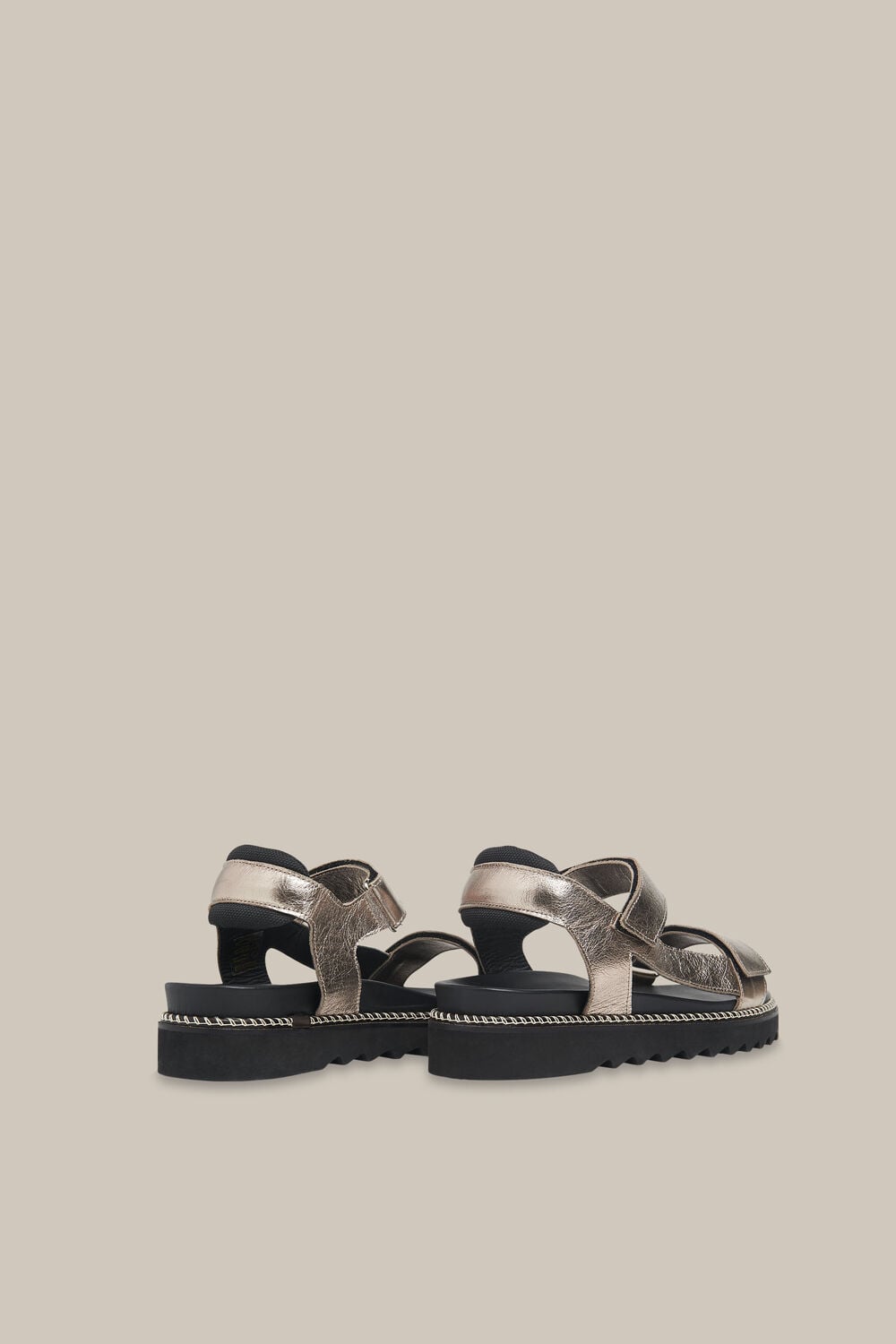 Noah Sporty Velcro Sandal Pewter