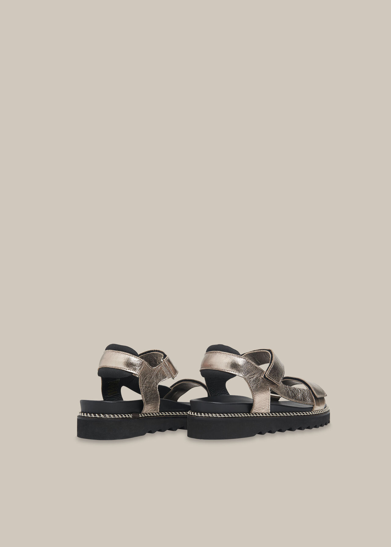 Noah Sporty Velcro Sandal Pewter