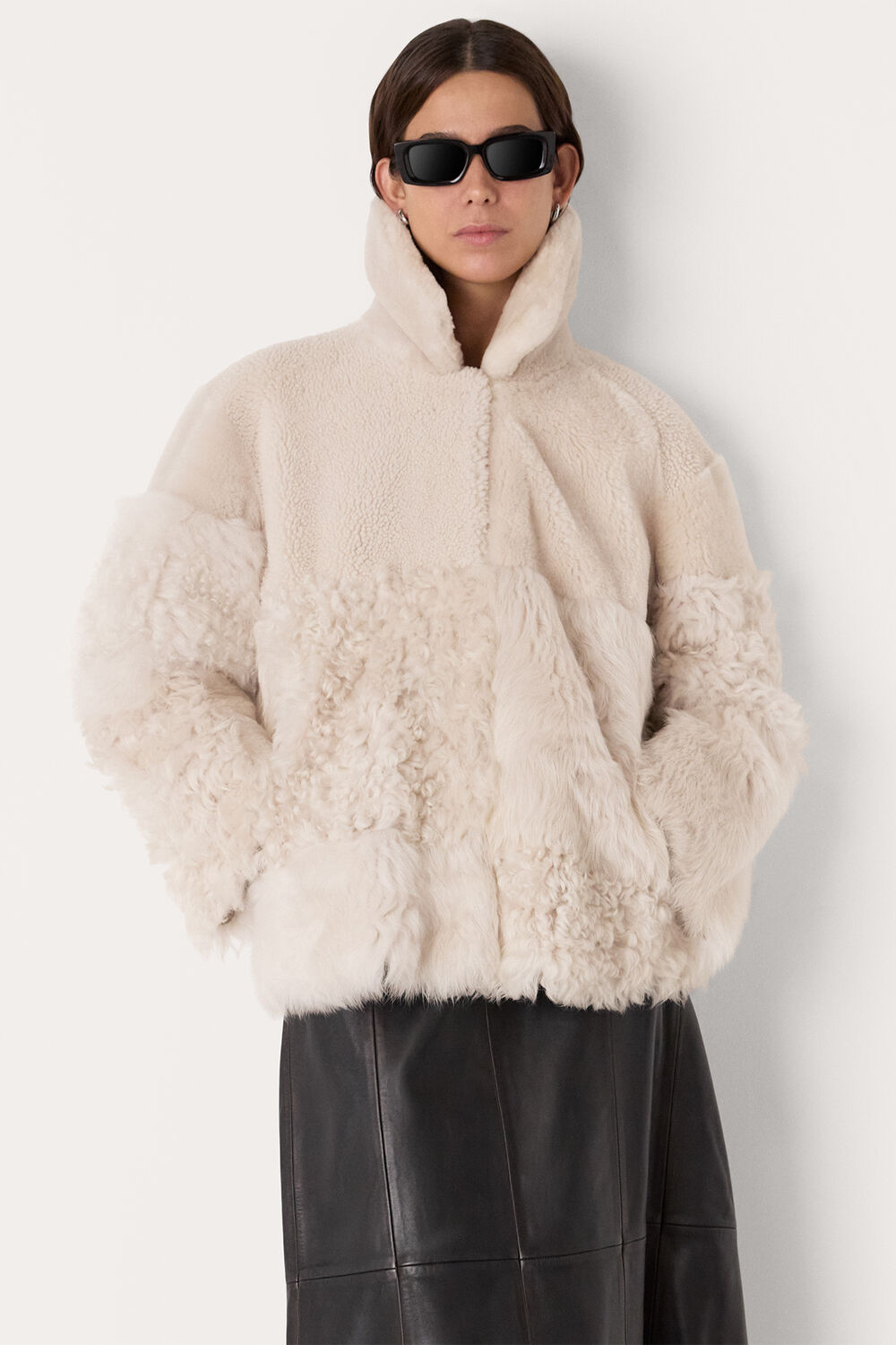 Ivory Hema Shearling Coat