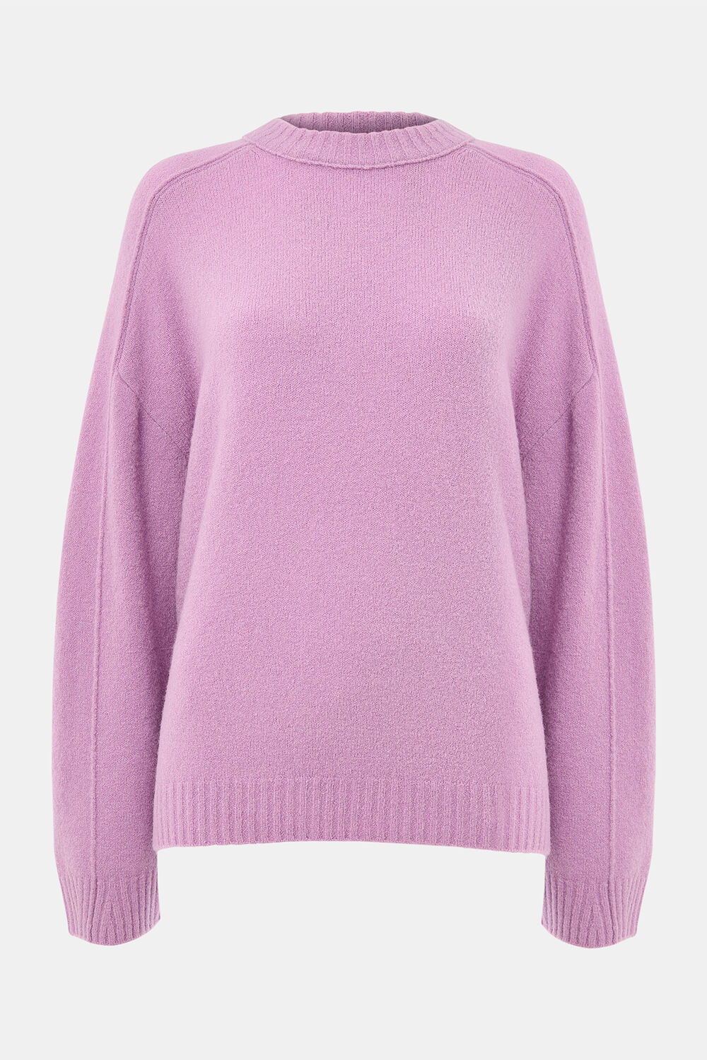 Lilac Wool Mix Seam Detail Knit