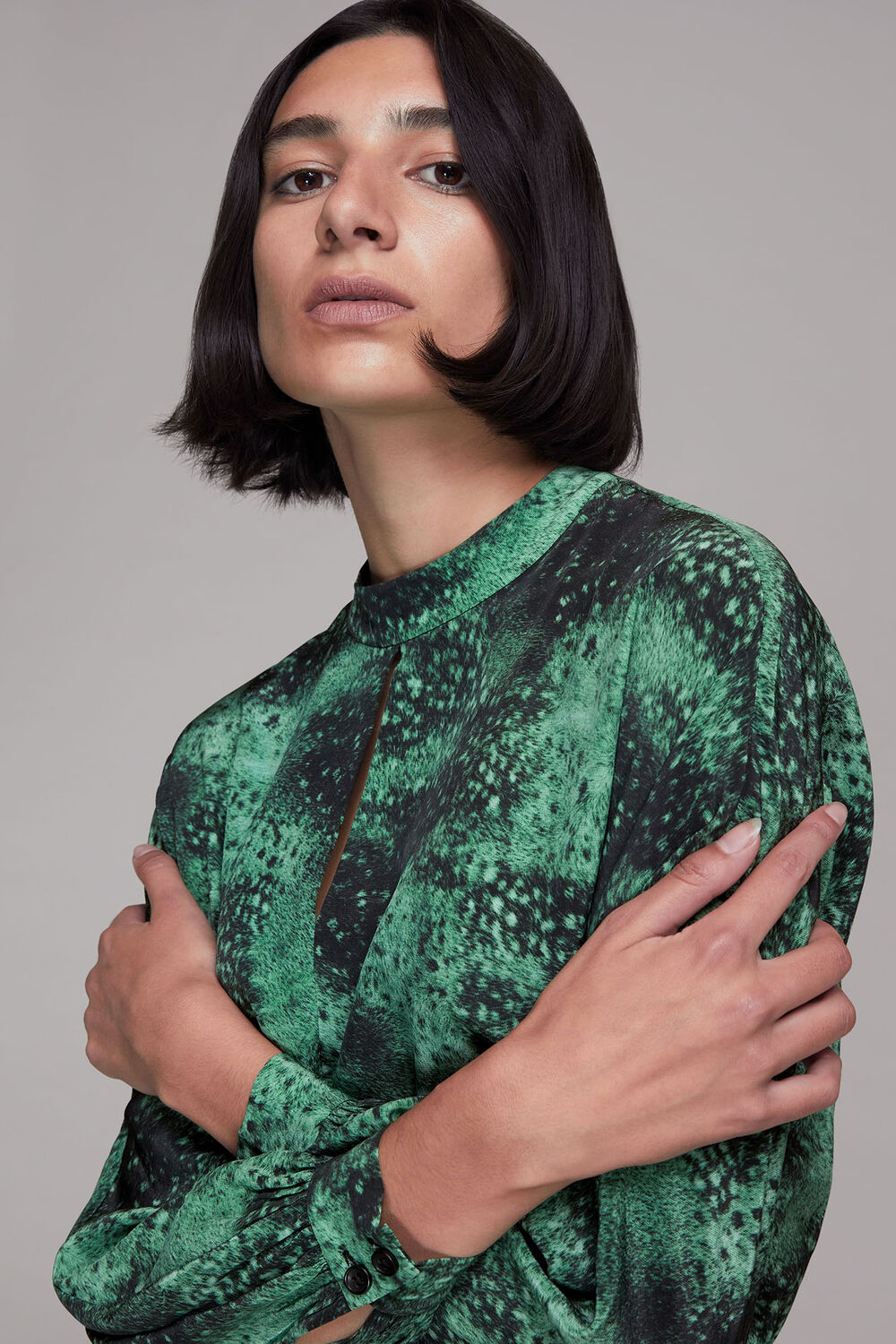 Photographic Animal Silk Top