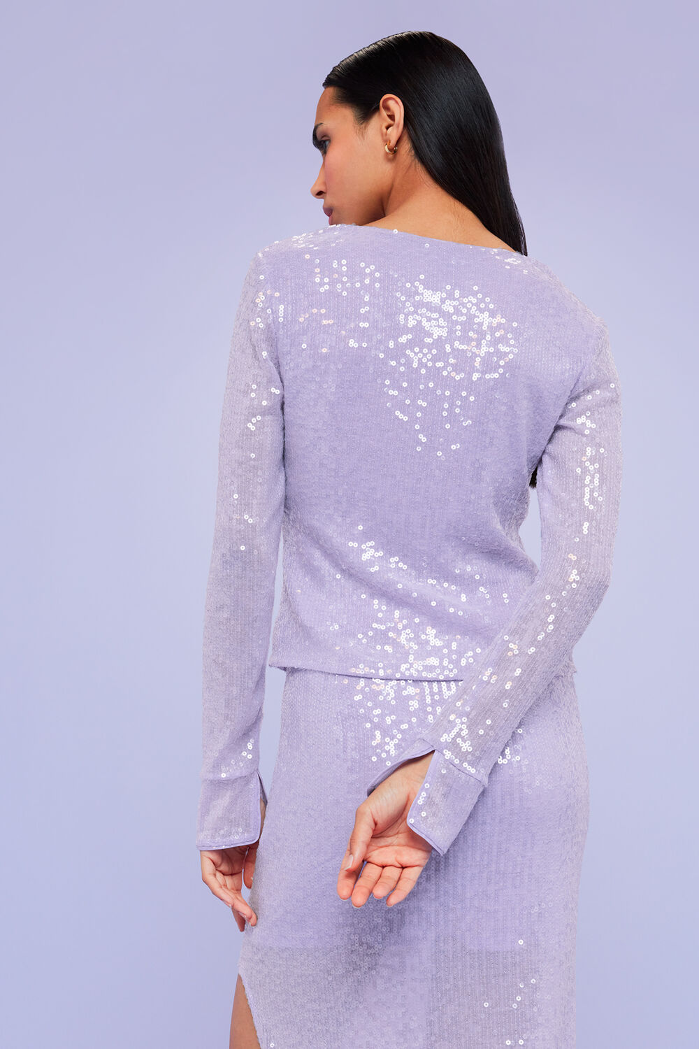 Nola Sequin Keyhole Top