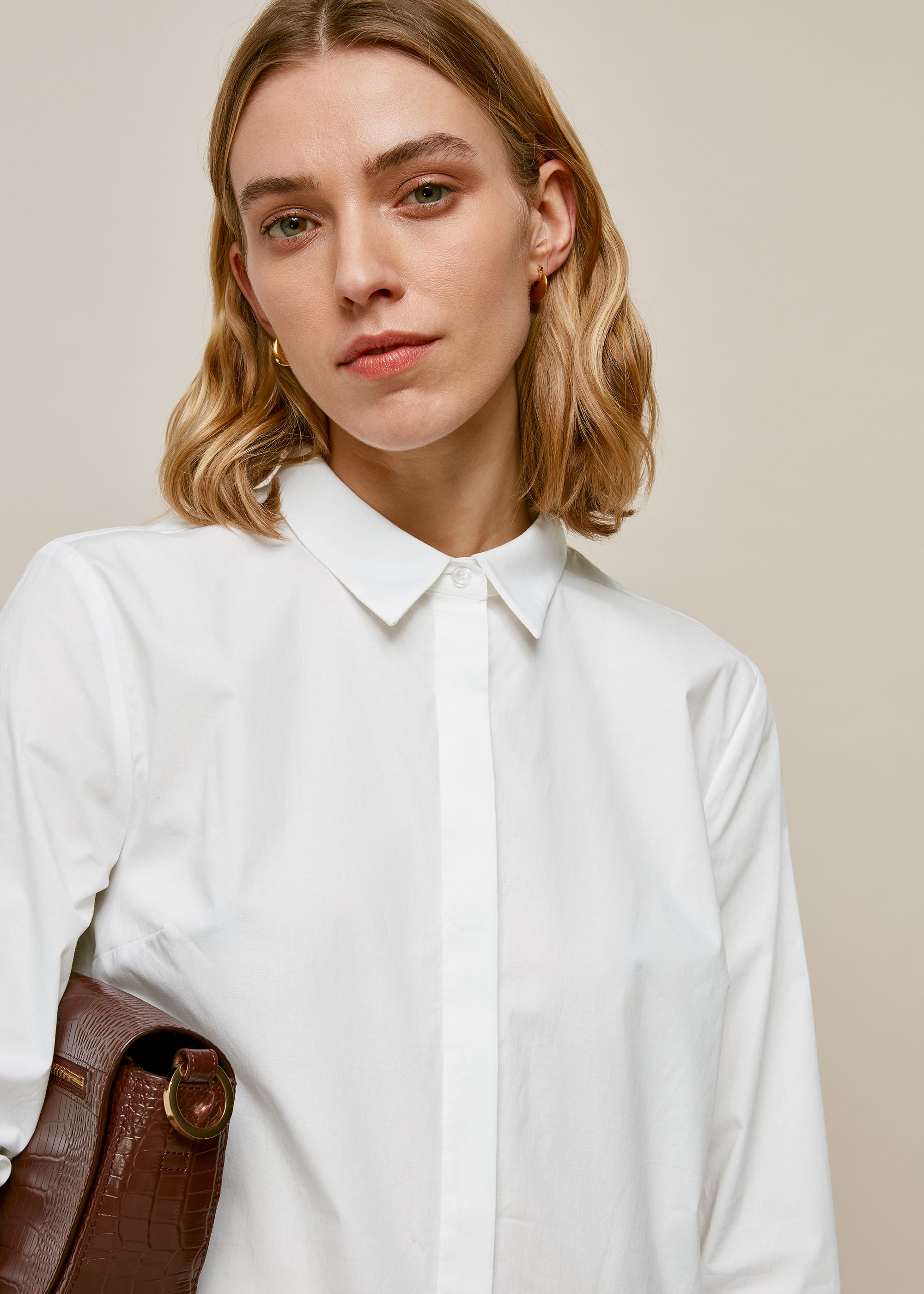 Longline white sale shirt