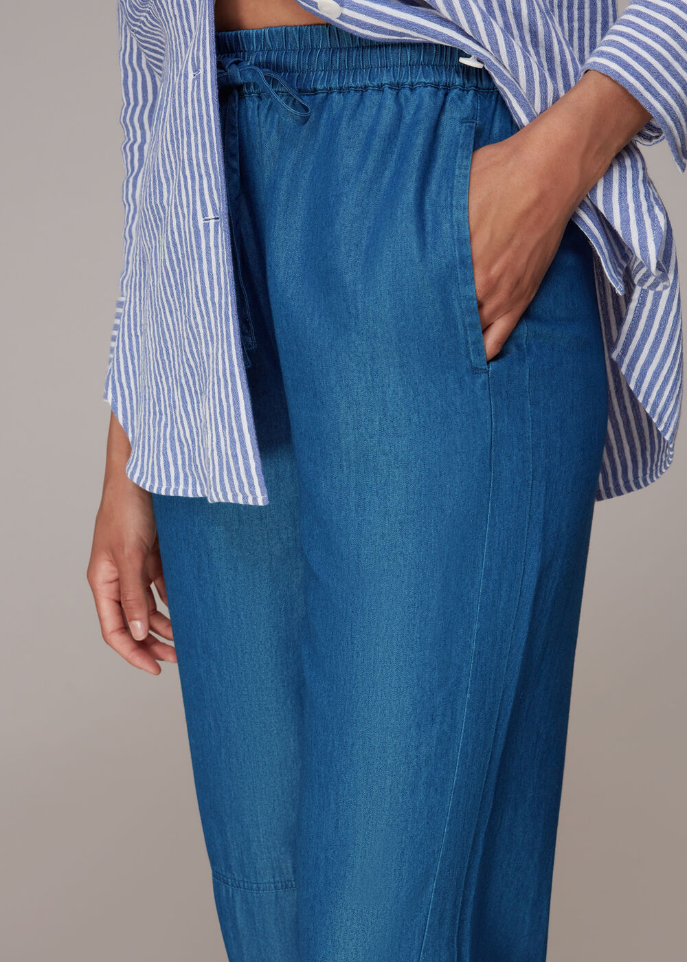 Lucy Chambray Barrel Trouser
