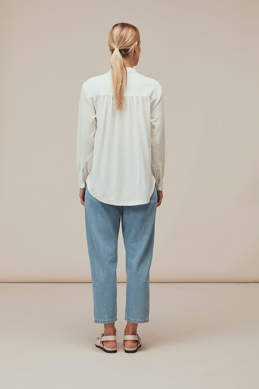 Textured Gather Detail Shirt