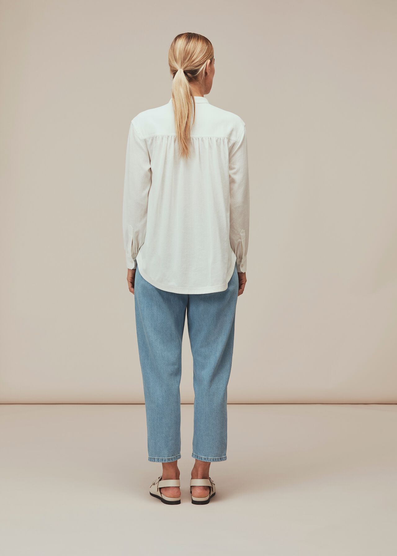 Textured Gather Detail Shirt