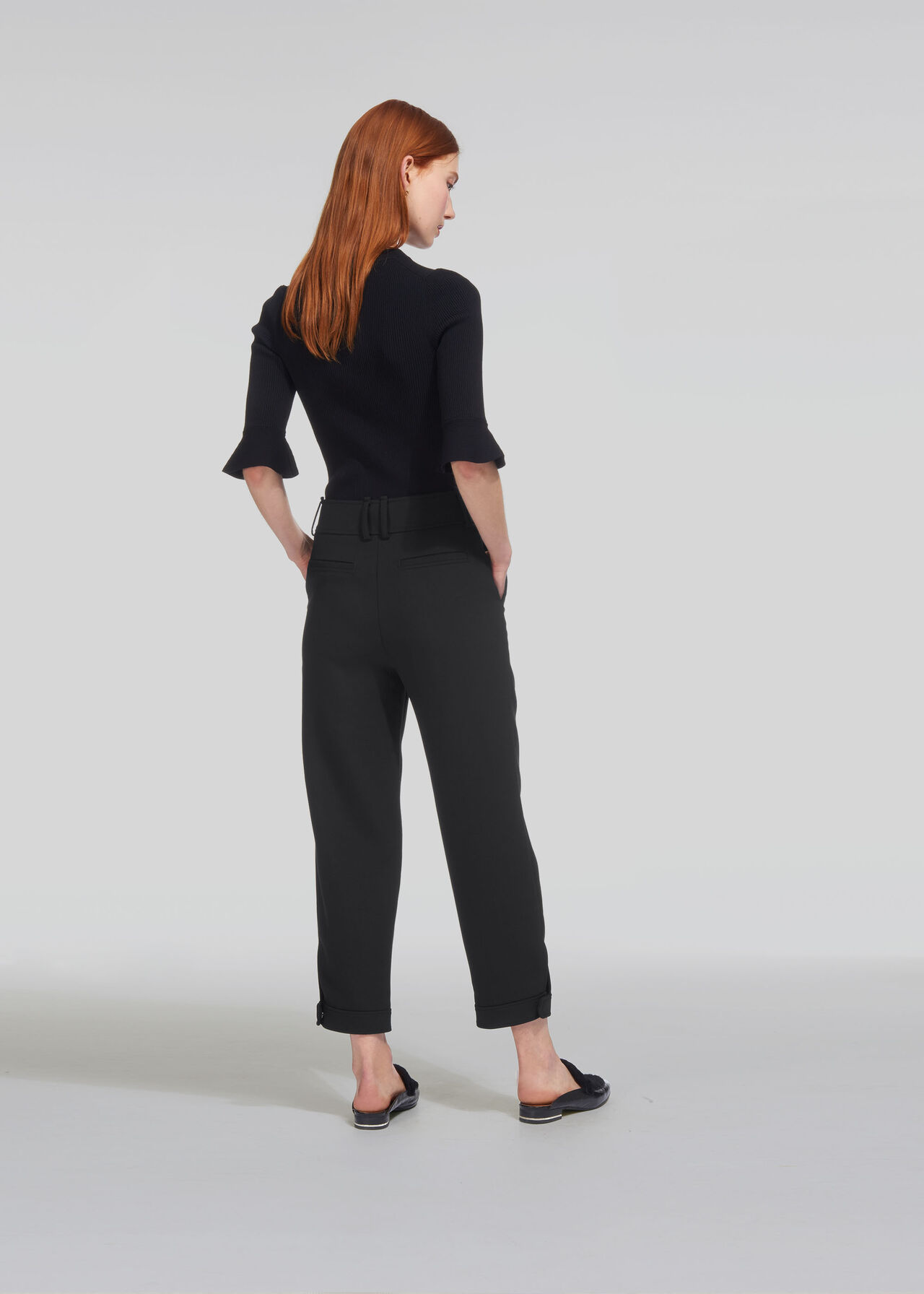 Premium Tapered Leg Trousers Black