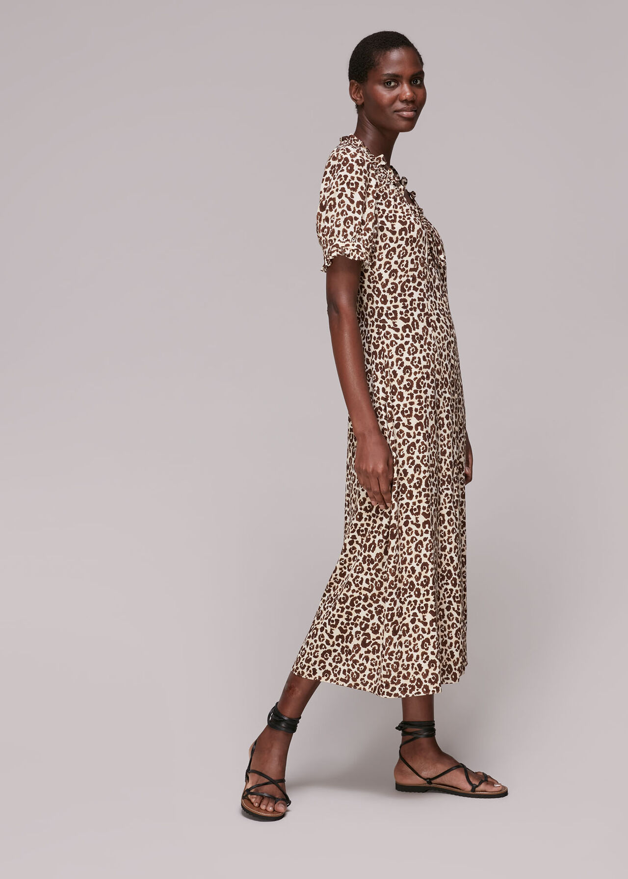 Ada Animal Print Midi Dress