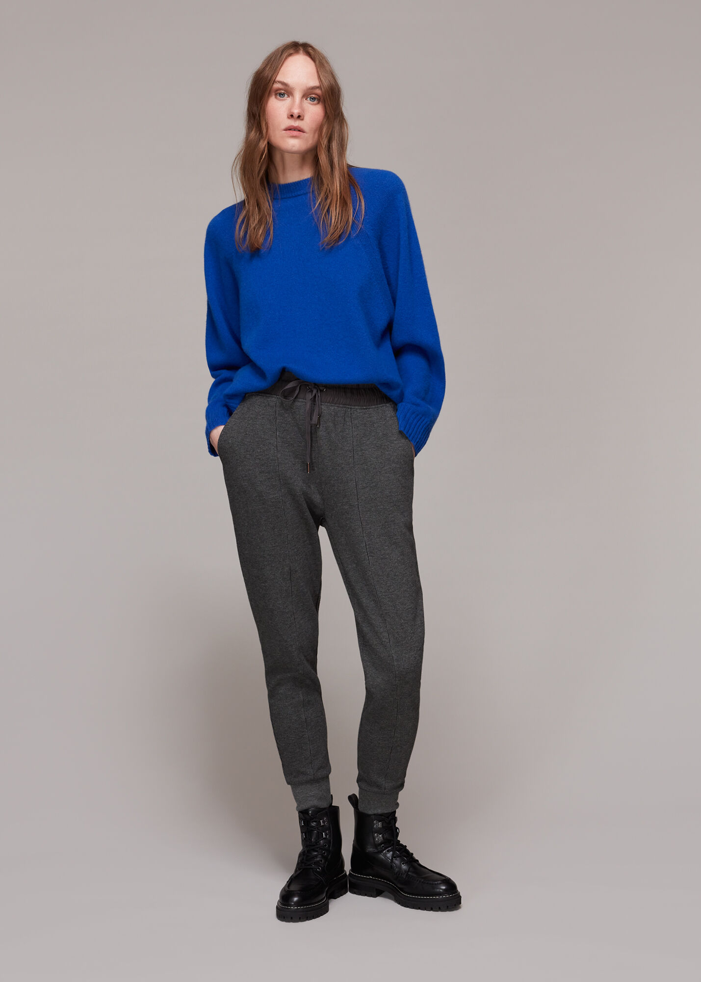 Dark Grey Easy Jersey Jogger WHISTLES