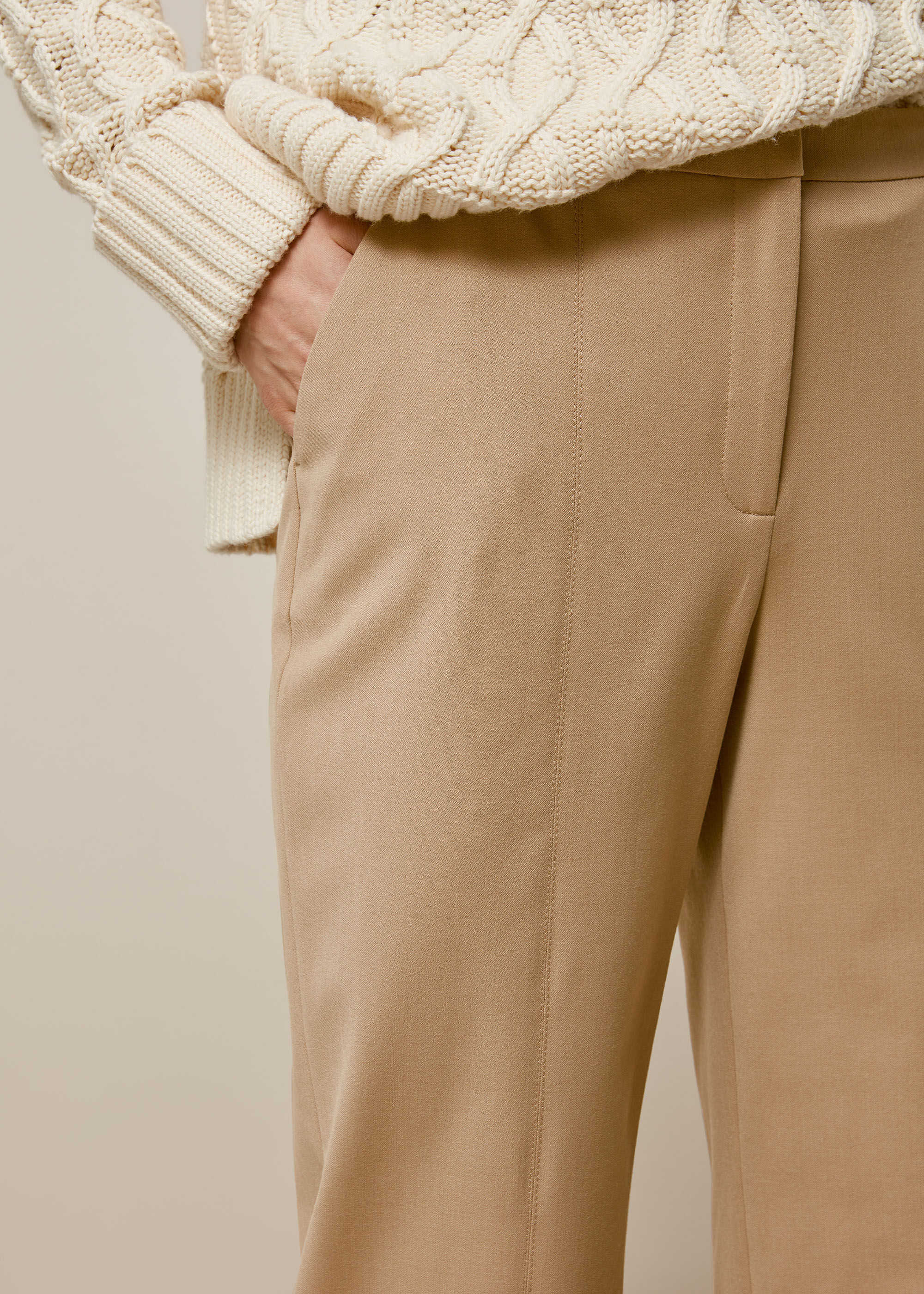 Camel tapered twisted Koge Army joggers : Jeans & Trousers, ready to wear  for Men : Le Temps des Cerises