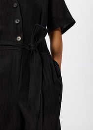 Petite Fiona Linen Button Jumpsuit